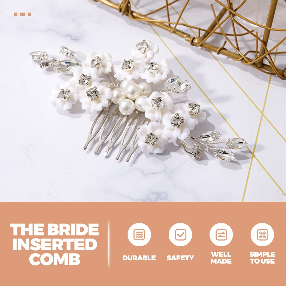 Pearl Rhinestone Hair Combs Bridal Wedding Accessories White Copper Wire Long Fastening Non-Tangling Hairpiece Bride Prom
Pearl Rhinestone Hair Combs Bridal Wedding Accessories White Copper Wire Long Fastening Non-Tangling Hairpiece Bride Prom