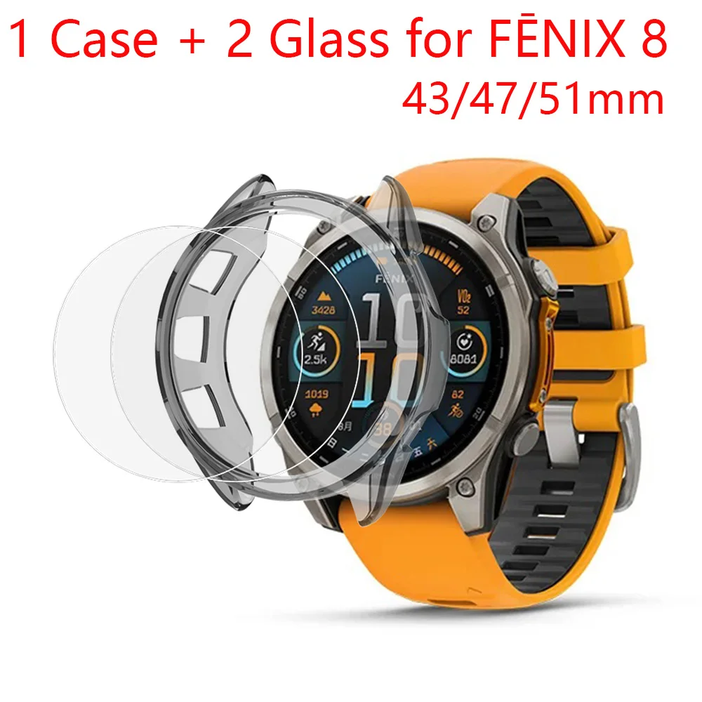For Garmin Fenix 8 Protective Case + Tempered Glass Screen Protector 43mm 47mm 51mm Watch TPU Half Cover Case 2.5D HD Protectors
For Garmin Fenix 8 Protective Case + Tempered Glass Screen Protector 43mm 47mm 51mm Watch TPU Half Cover Case 2.5D HD Protectors