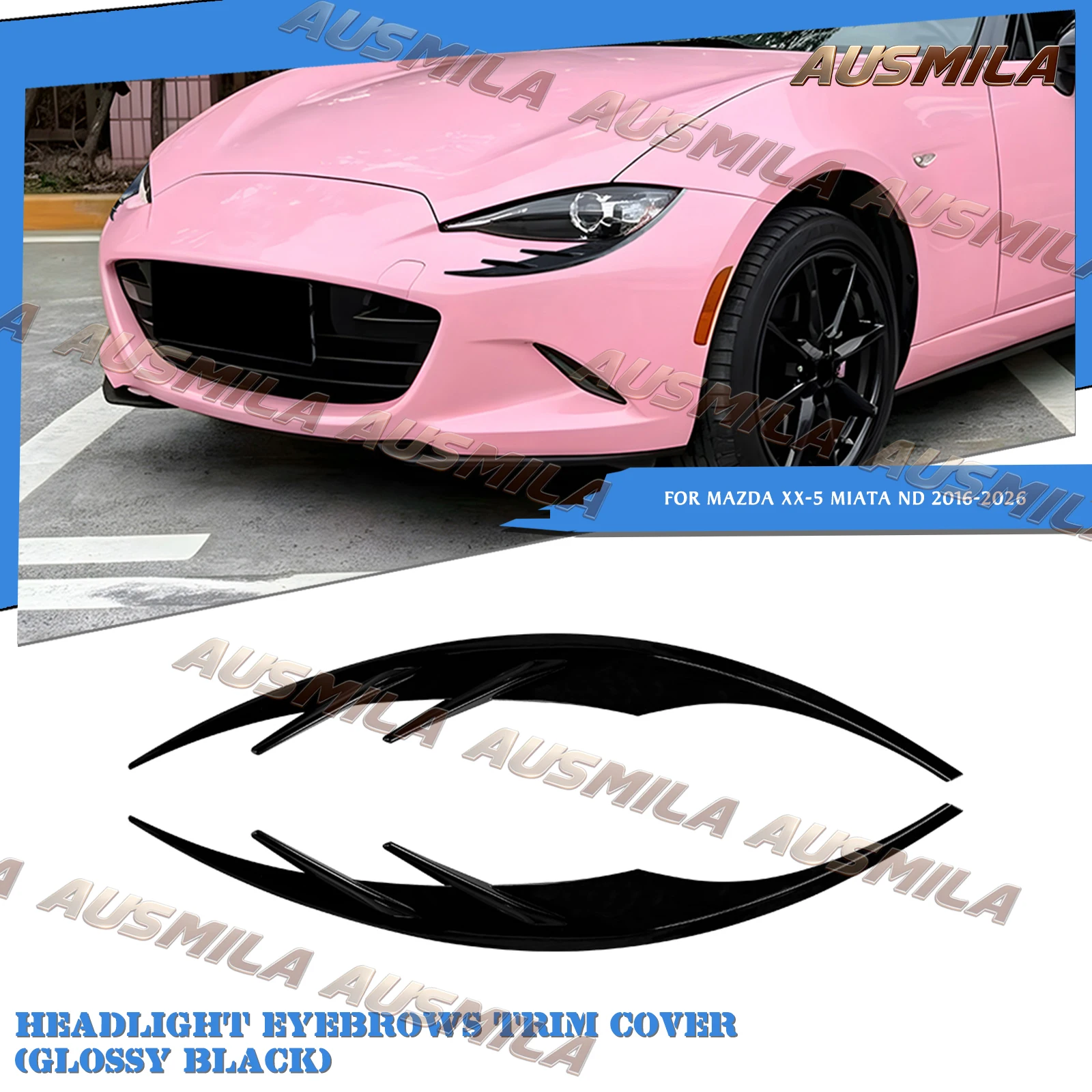 Front Headlight Fog Light Eyebrows Head Light Lamp Eyelid Cover Trim Decorative Stickers For Mazda MX-5 Miata ND 2016+
Front Headlight Fog Light Eyebrows Head Light Lamp Eyelid Cover Trim Decorative Stickers For Mazda MX-5 Miata ND 2016+