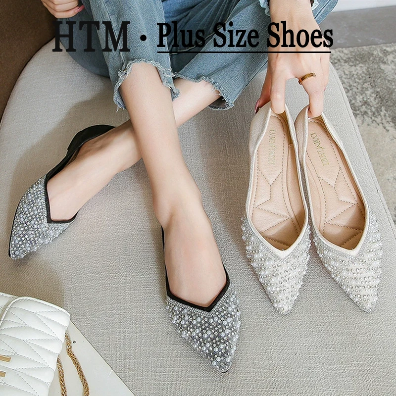 big size 43 sexy ladies crystal beading flat shoes pointed toe glitter rivets ballet flats loafers women shiny party shoes
big size 43 sexy ladies crystal beading flat shoes pointed toe glitter rivets ballet flats loafers women shiny party shoes