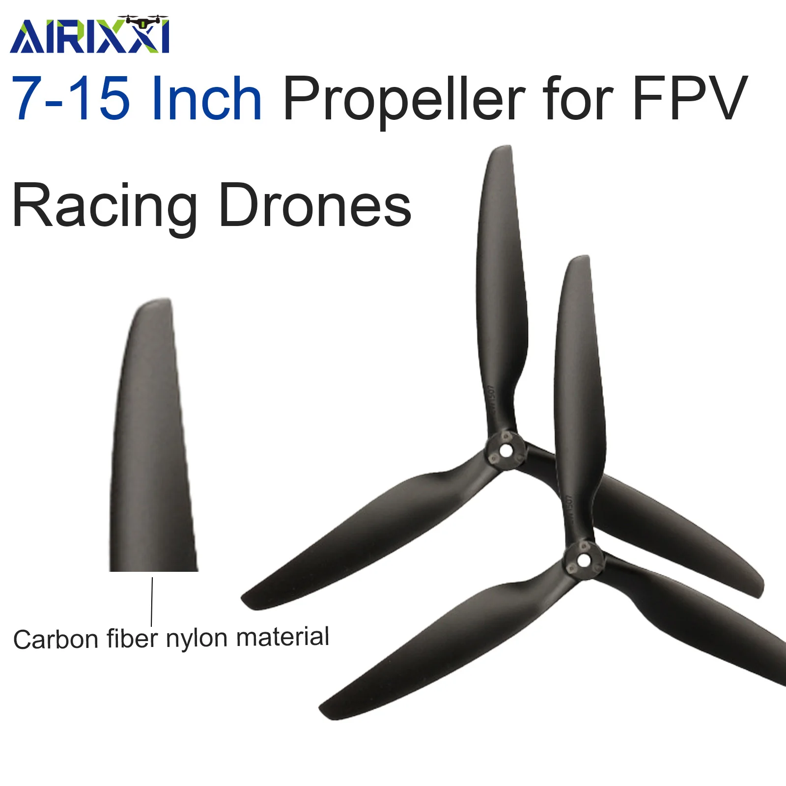 15 Inch FPV Drone Racing 1507 3-Blade Propellers Carbon Fiber High-Efficiency Thickened Prop For Freestyle Flying 1/2 Pairs Pack
15 Inch FPV Drone Racing 1507 3-Blade Propellers Carbon Fiber High-Efficiency Thickened Prop For Freestyle Flying 1/2 Pairs Pack