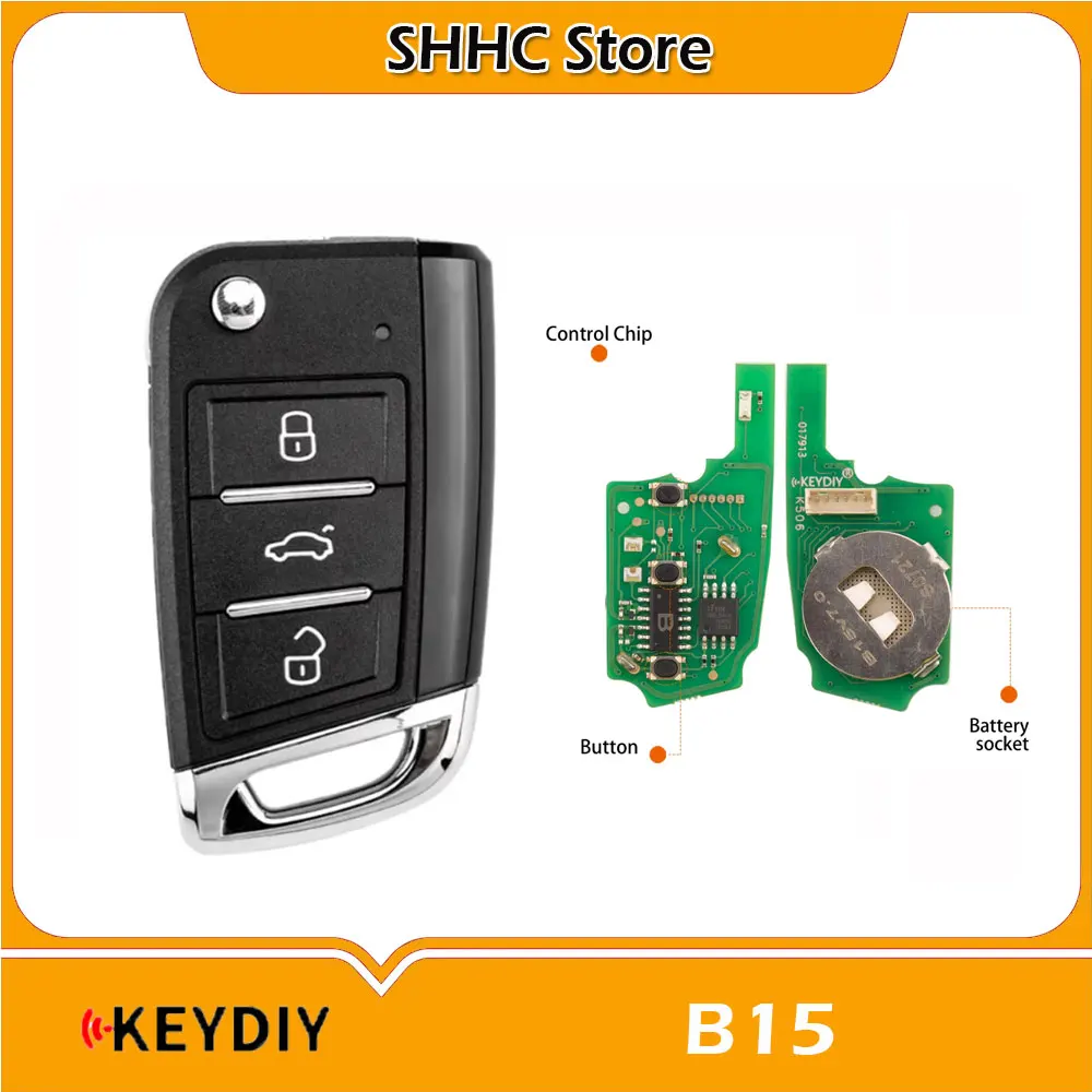KEYDIY KD B15 Universal Car Remote Key for Volkswagen Style 3 Buttons Car Remote Key for Keydiy KD900 Kd-x2 Mini Key Programmer
KEYDIY KD B15 Universal Car Remote Key for Volkswagen Style 3 Buttons Car Remote Key for Keydiy KD900 Kd-x2 Mini Key Programmer
