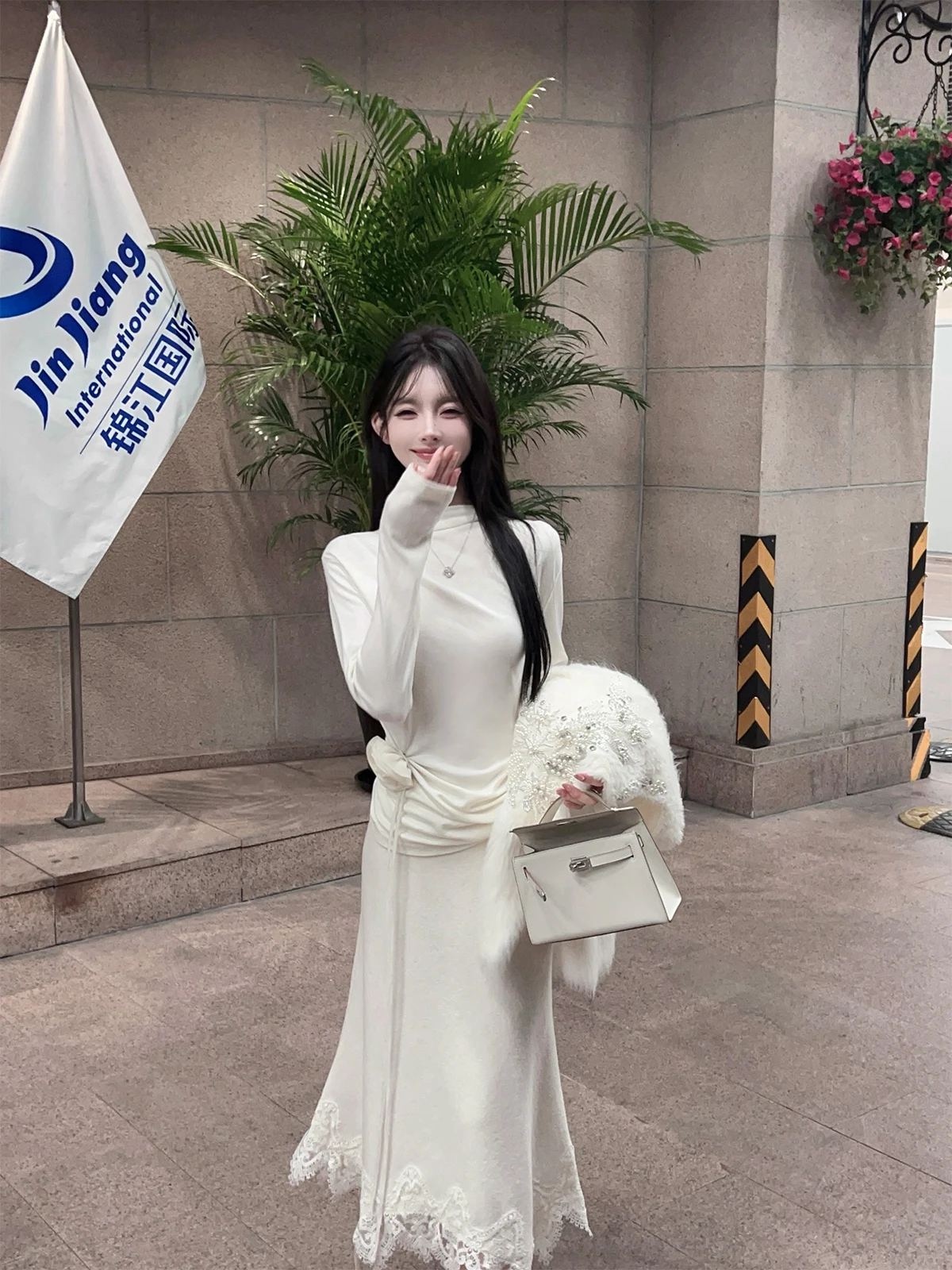 FairyJiang, новый зимний вязаный топ High Ne, женский облегающий базовый топ с цветами, длинный све, круглый Ne
FairyJiang, новый зимний вязаный топ High Ne, женский облегающий базовый топ с цветами, длинный све, круглый Ne