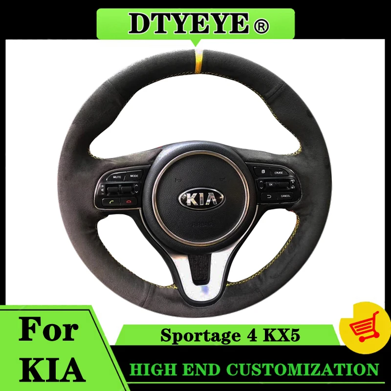 Customized Car Steering Wheel Cover For Kia Sportage 4 KX5 Car Interior Accessories Suede DIY Original Steering Wheel Braid
Customized Car Steering Wheel Cover For Kia Sportage 4 KX5 Car Interior Accessories Suede DIY Original Steering Wheel Braid