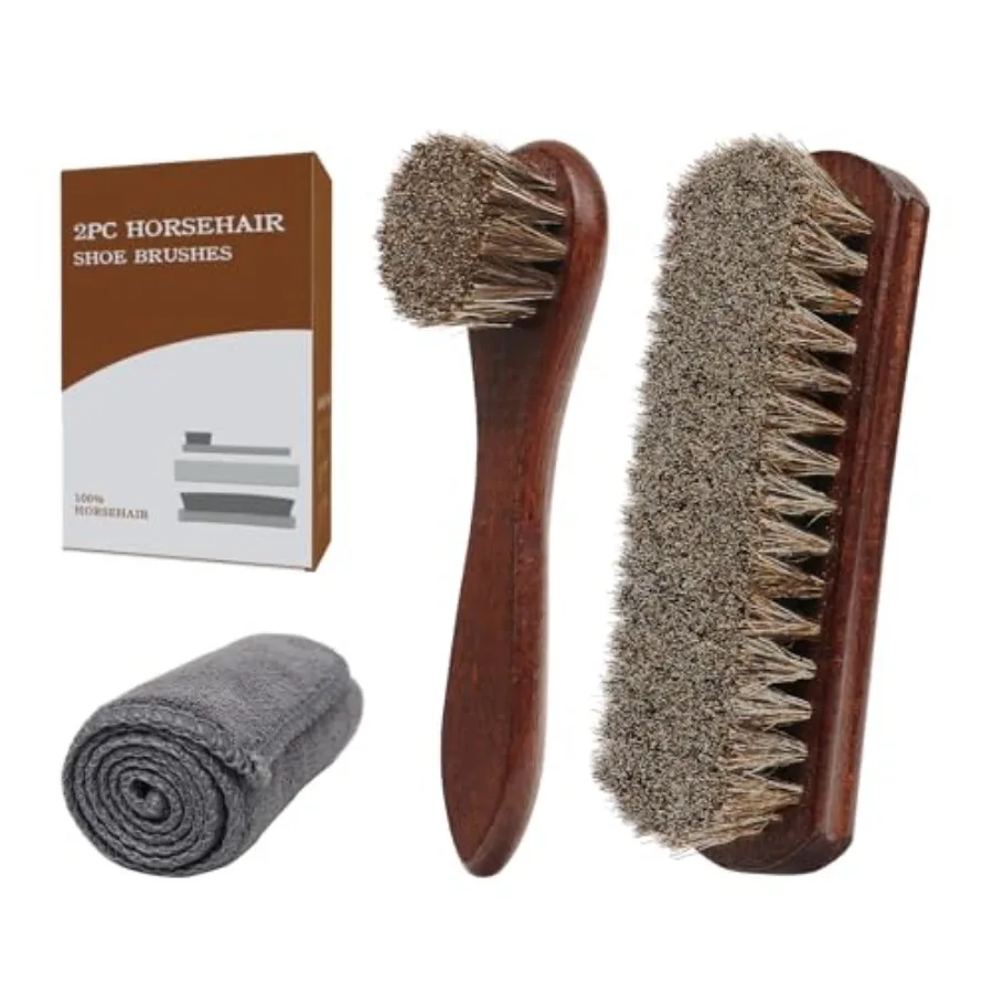 3-Piece 100% Horse Hair Shoe Brush Kit Premium Dauber Applicators Leather Care Cleaning Set with Polishing Brushes and Microfib
3-Piece 100% Horse Hair Shoe Brush Kit Premium Dauber Applicators Leather Care Cleaning Set with Polishing Brushes and Microfib