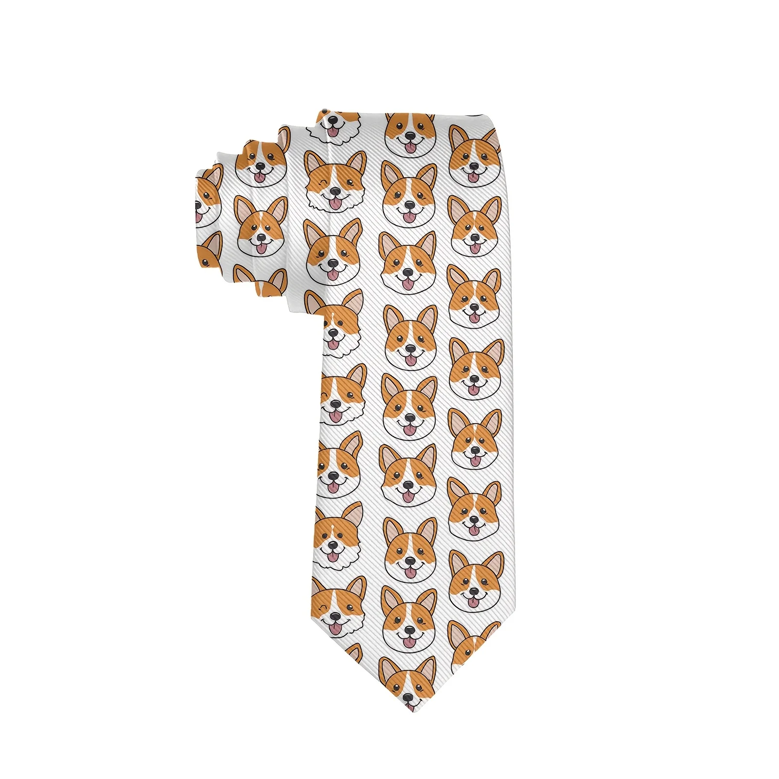 1pc Fashion Design Full-Print Cute Corgi Head Creative Necktie, Lovely Dog Element Creates Personalized Fashion Additions
1pc Fashion Design Full-Print Cute Corgi Head Creative Necktie, Lovely Dog Element Creates Personalized Fashion Additions