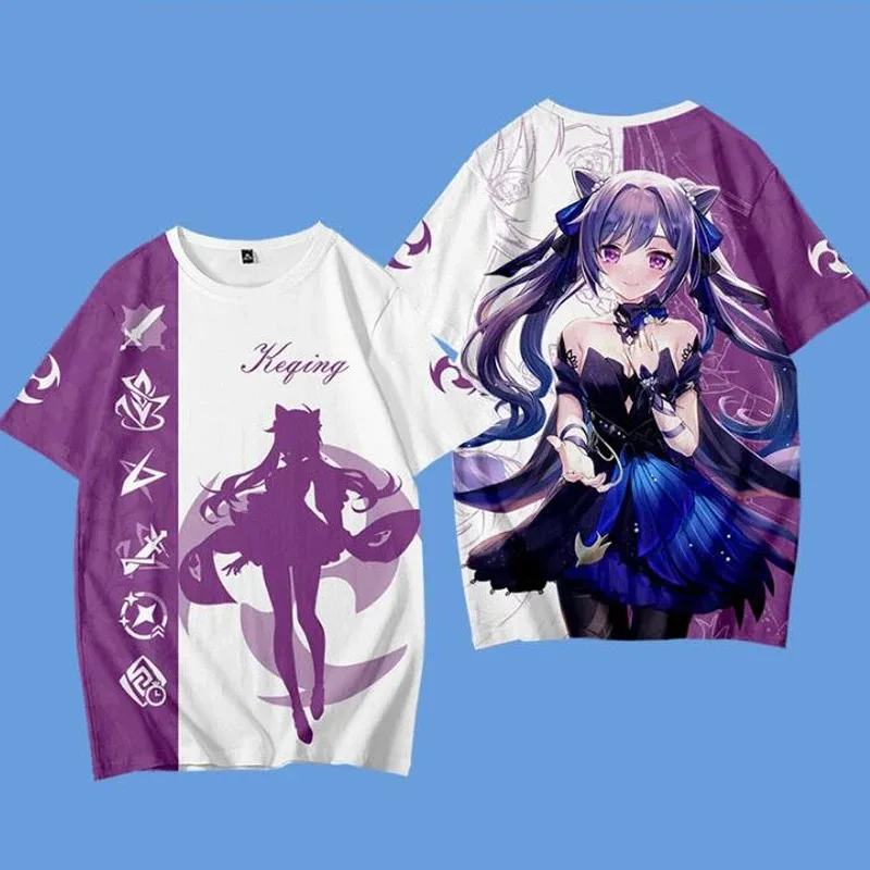 Anime genshin impact keqing 3d printing t shirt men women summer fashion short sleeve funny tshirt graphic t streetwear cosplay
Anime genshin impact keqing 3d printing t shirt men women summer fashion short sleeve funny tshirt graphic t streetwear cosplay