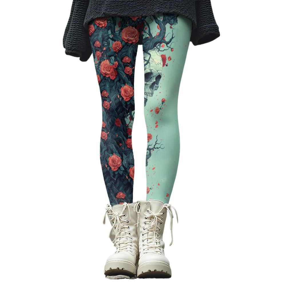 Готические леггинсы для фитнеса с высокой талией и принтом розы и черепа, винтажные эластичные брюки в стиле татуировки для женщин, острая повседневная праздничная одежда
Готические леггинсы для фитнеса с высокой талией и принтом розы и черепа, винтажные эластичные брюки в стиле татуировки для женщин, острая повседневная праздничная одежда