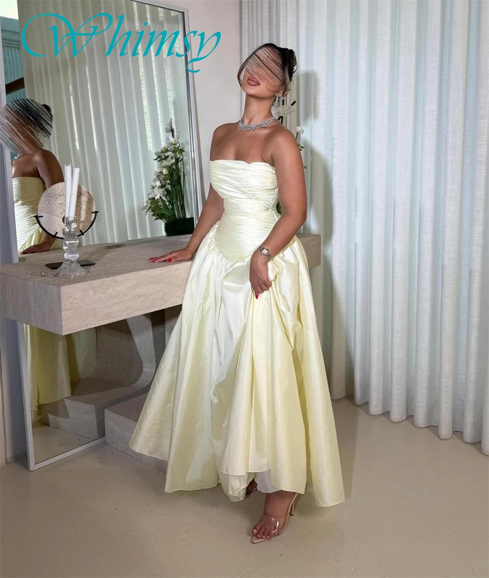 Customized Simple Strapless Sleeveless Evening Dress Temperament Jersey Prom Dresses Classic Ruched Bespoke Occasion Gowns
Customized Simple Strapless Sleeveless Evening Dress Temperament Jersey Prom Dresses Classic Ruched Bespoke Occasion Gowns