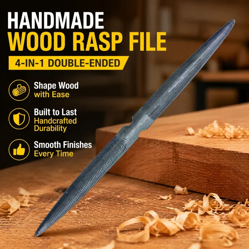 Dual End Handmade Wood Rasp Practical Two-head Working Design Integrated Four Combined Functions Sturdy Metal Structure
Dual End Handmade Wood Rasp Practical Two-head Working Design Integrated Four Combined Functions Sturdy Metal Structure