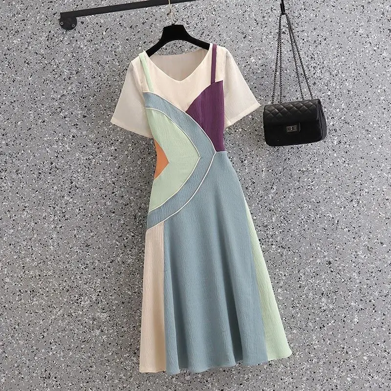 women's summer dress 2023 new Korean irregular patchwork dress trend summer dress women Slim Fit
women's summer dress 2023 new Korean irregular patchwork dress trend summer dress women Slim Fit