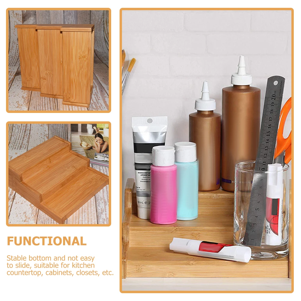 Spice Rack Kitchen Cabinet Organizer 3-Tier Bamboo Expandable Display Shelf Stable Non-Slip Suitable for Countertop Closets
Spice Rack Kitchen Cabinet Organizer 3-Tier Bamboo Expandable Display Shelf Stable Non-Slip Suitable for Countertop Closets