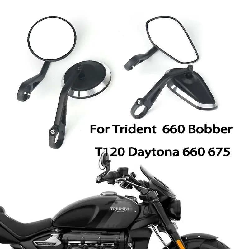 Motorcycle CNC Handlebar Handle Bar Rearview Side Mirrors Bar End Mirror Kit For Street Trident 660 Bobber T120 Daytona 660 675 
Motorcycle CNC Handlebar Handle Bar Rearview Side Mirrors Bar End Mirror Kit For Street Trident 660 Bobber T120 Daytona 660 675