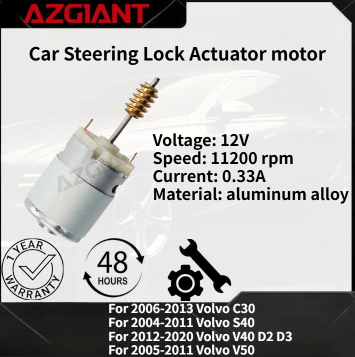 For 2006-2013 Volvo C30/S40 2004-2011/V50 2005-2011 AZGIANT Car Steering Lock Actuator motor New high-quality parts Accessories
For 2006-2013 Volvo C30/S40 2004-2011/V50 2005-2011 AZGIANT Car Steering Lock Actuator motor New high-quality parts Accessories
