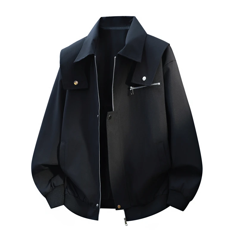 American Retro Casual Jaet Men's Spring New Splicing Design Pure Color Trendy Pilot Collar Jaet Loose Fit Zipper Decor
American Retro Casual Jaet Men's Spring New Splicing Design Pure Color Trendy Pilot Collar Jaet Loose Fit Zipper Decor