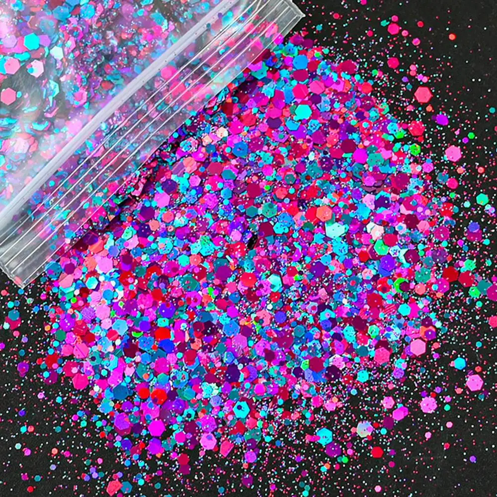 50G Holographic Mixed Hexagon Chunky Glitter Laser Sparkly Iridescent Nail Art Glitter Resin Slice Flake Sequins Nail Decoration
50G Holographic Mixed Hexagon Chunky Glitter Laser Sparkly Iridescent Nail Art Glitter Resin Slice Flake Sequins Nail Decoration