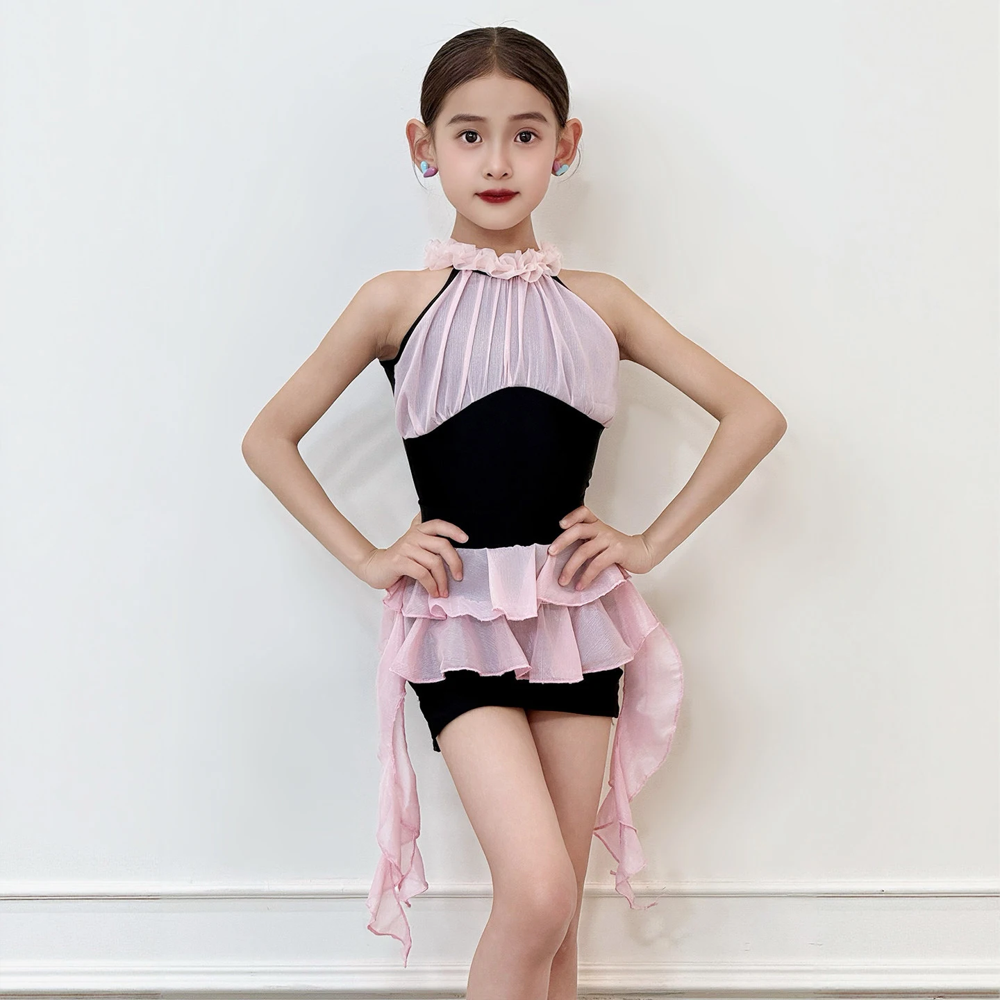 Summer Girls Latin Dance Clothes Sweet Style Pink Ruffles Sleeveless Chacha Rumba Dance Dress Performance Clothes Kids DNV26964
Summer Girls Latin Dance Clothes Sweet Style Pink Ruffles Sleeveless Chacha Rumba Dance Dress Performance Clothes Kids DNV26964