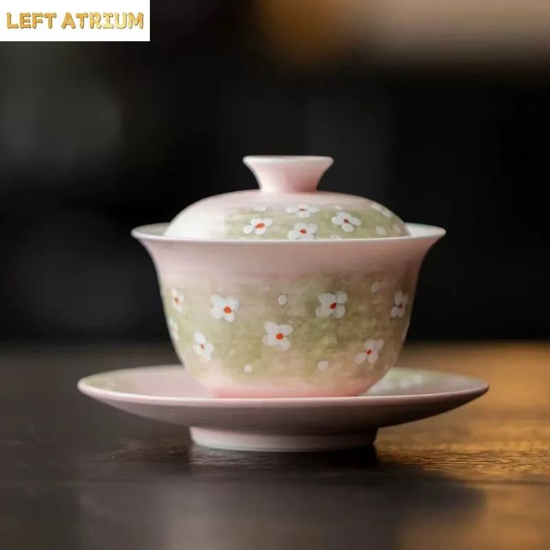 100ML Pink Lead Hand-painted Flower Ceramic Sancai Cover Bowl KungFu TeaSet Household Japanese Tea Bowl Anti-scalding Cover Bowl
100ML Pink Lead Hand-painted Flower Ceramic Sancai Cover Bowl KungFu TeaSet Household Japanese Tea Bowl Anti-scalding Cover Bowl