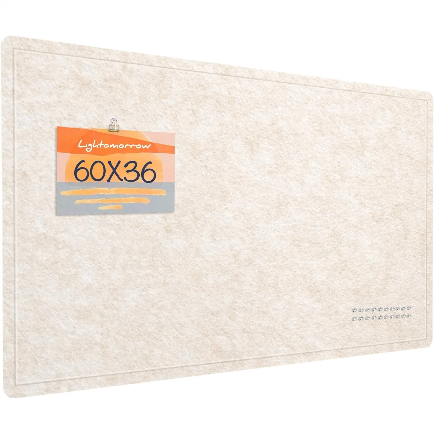 Large Felt Bulletin Board 60x36 Inches, Frameless Pin Board for Wall with Self-Adhesive Tape, 20 Push Pins Included - Oatmeal
Large Felt Bulletin Board 60x36 Inches, Frameless Pin Board for Wall with Self-Adhesive Tape, 20 Push Pins Included - Oatmeal
