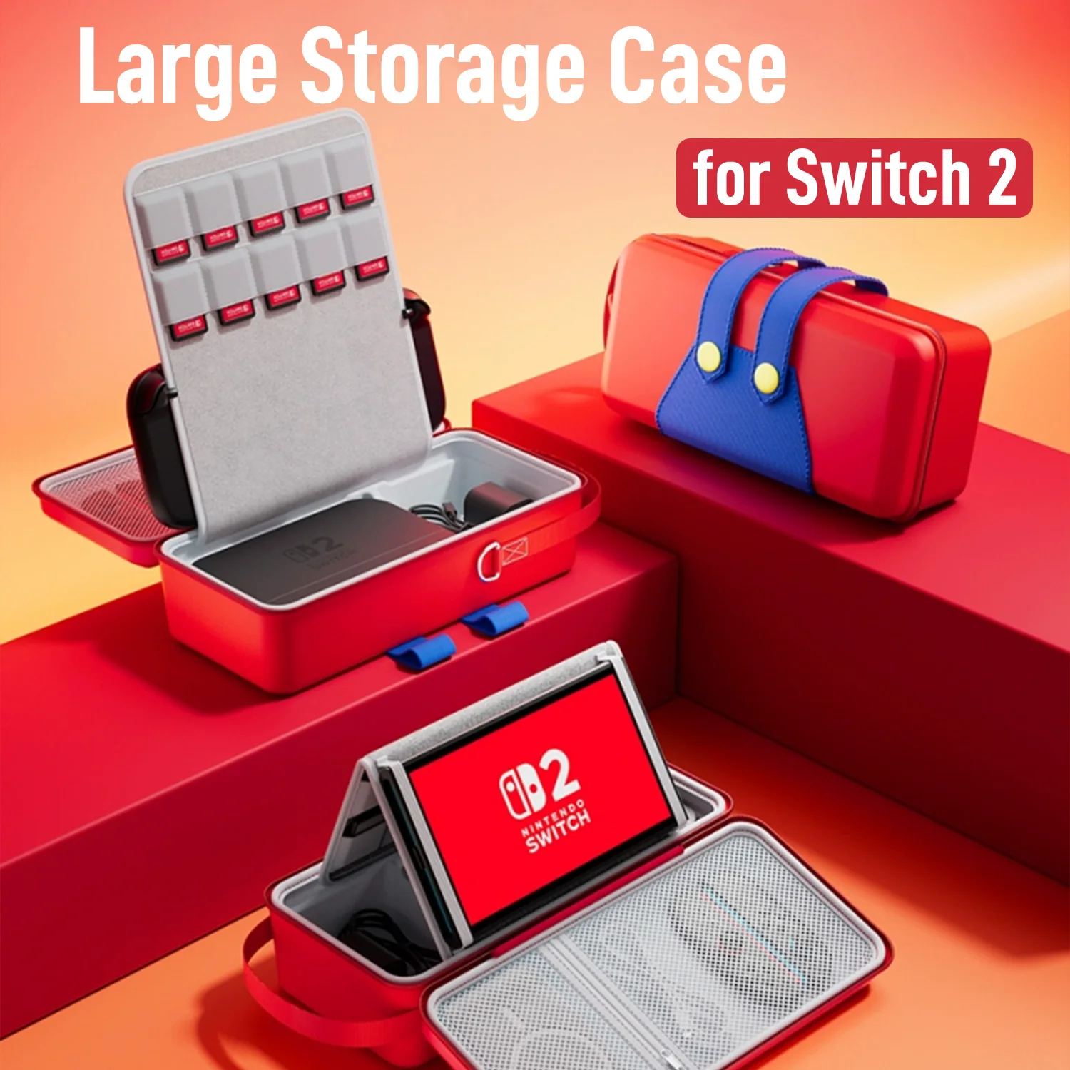 All in One for 2025 Switch 2 Large Storage Case Mario Accessories Hard Carrying Hand Bag for Switch 2 Waterproof EVA Shell Cover
All in One for 2025 Switch 2 Large Storage Case Mario Accessories Hard Carrying Hand Bag for Switch 2 Waterproof EVA Shell Cover