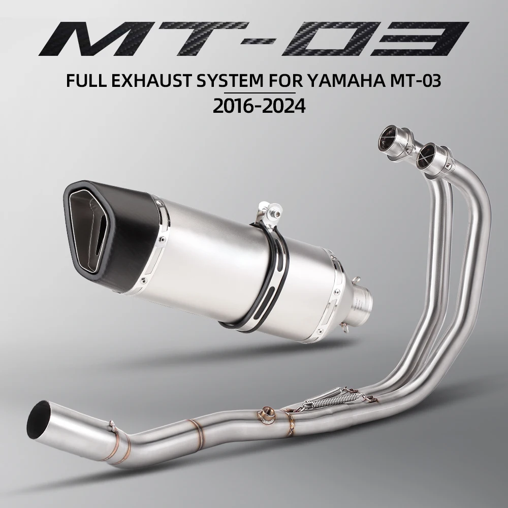 For Yamaha MT-03 2016-2024 Motorcycle Exhaust Full System Escape Header Front Pipe Slip On Connect Carbon Muffler
For Yamaha MT-03 2016-2024 Motorcycle Exhaust Full System Escape Header Front Pipe Slip On Connect Carbon Muffler