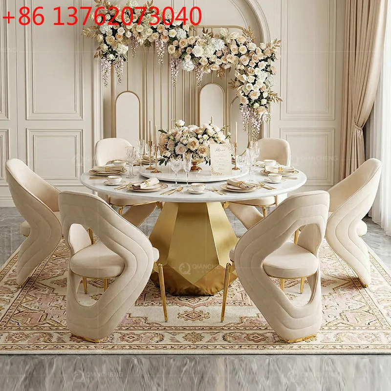 Light luxury luxury commercial wedding table hotel furniture wedding banquet modern round table
Light luxury luxury commercial wedding table hotel furniture wedding banquet modern round table