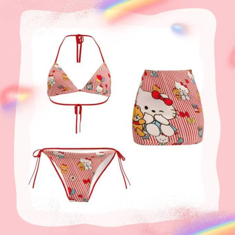 Горячая новинка: Купальник Sanrio Hello Kitty в стиле бикини, милый, мягкий, с мультяшным принтом, креативный, для отпуска, пляжная одежда, для фотосессий
Горячая новинка: Купальник Sanrio Hello Kitty в стиле бикини, милый, мягкий, с мультяшным принтом, креативный, для отпуска, пляжная одежда, для фотосессий
