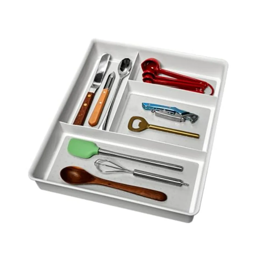 4 Compartment Drawer Organizer, Multi Purpose Storage for Utensils, Office Tools, Cords, and Small Household Items, Tech Access
4 Compartment Drawer Organizer, Multi Purpose Storage for Utensils, Office Tools, Cords, and Small Household Items, Tech Access