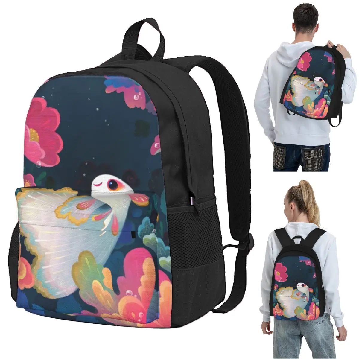 Flower Guppy Backpack Student BookBag Kids School Bag Laptop Shoulder Bags for Men Women
Flower Guppy Backpack Student BookBag Kids School Bag Laptop Shoulder Bags for Men Women