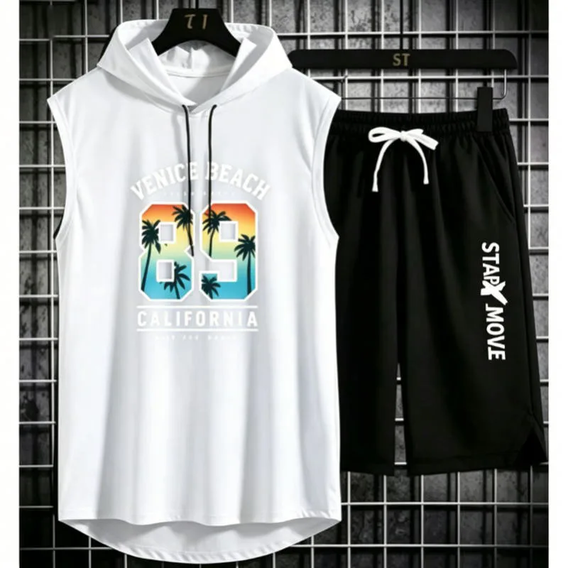 Summer men's casual short-sleeved T-shirt and shorts sports outfit - comfortable printed lightweight quick-drying set
Summer men's casual short-sleeved T-shirt and shorts sports outfit - comfortable printed lightweight quick-drying set