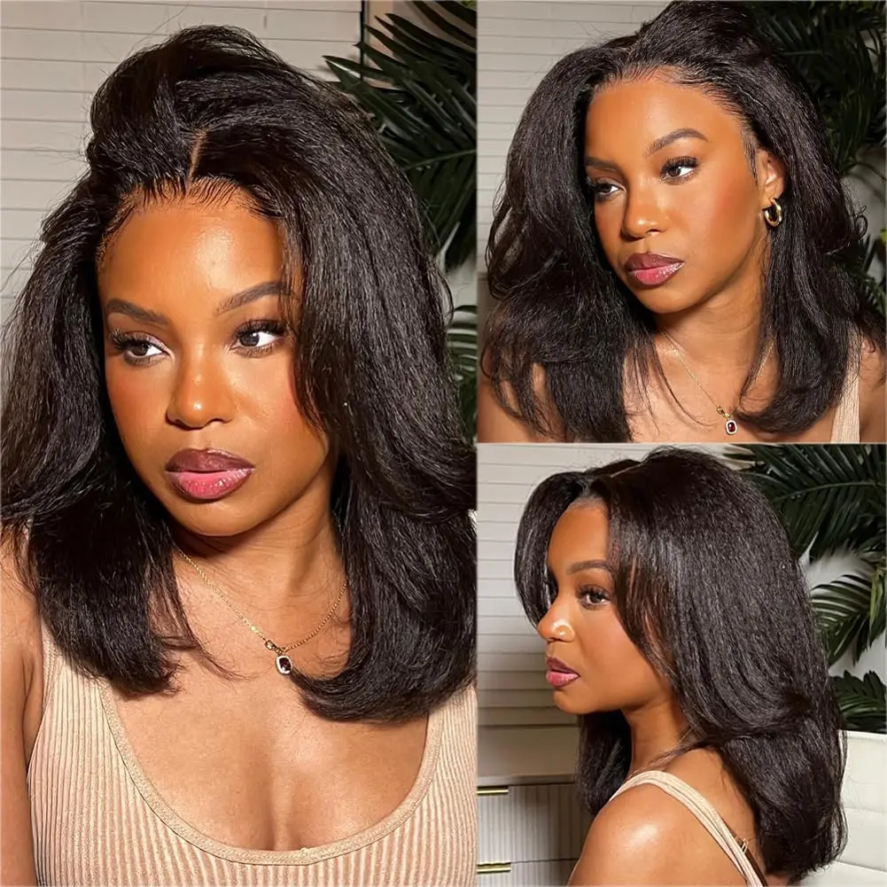 Glueless Bob Wig Pre Cut Lace 100% Human Hair Wigs Natural Hair Line 180 Density 6x4 Pre Cut Lace Closure Yaki Straight Hair Wig
Glueless Bob Wig Pre Cut Lace 100% Human Hair Wigs Natural Hair Line 180 Density 6x4 Pre Cut Lace Closure Yaki Straight Hair Wig