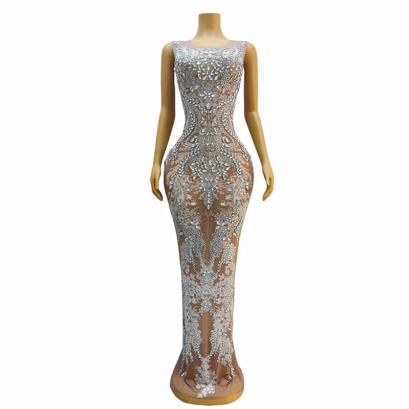 Foreign Trade Sleeveless Long Dress - Flash Diamond Pattern, Temperament Sexy For Singer Stage Party Performance Evening Dresses
Foreign Trade Sleeveless Long Dress - Flash Diamond Pattern, Temperament Sexy For Singer Stage Party Performance Evening Dresses