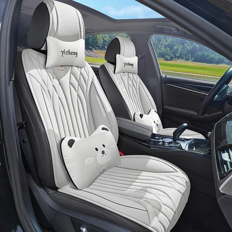 Front two-seater car seat cushion, cartoon version headrest and lumbar support, universal style, suitable for most models
Front two-seater car seat cushion, cartoon version headrest and lumbar support, universal style, suitable for most models