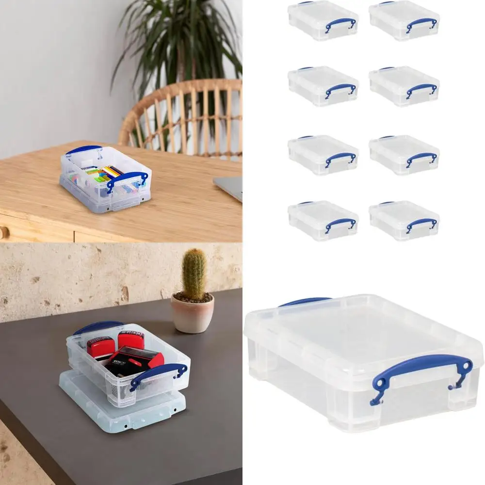 1.75L Storage Container with Snap Lid and Locking Handle, 8-Pack Clear Plastic Bins
1.75L Storage Container with Snap Lid and Locking Handle, 8-Pack Clear Plastic Bins