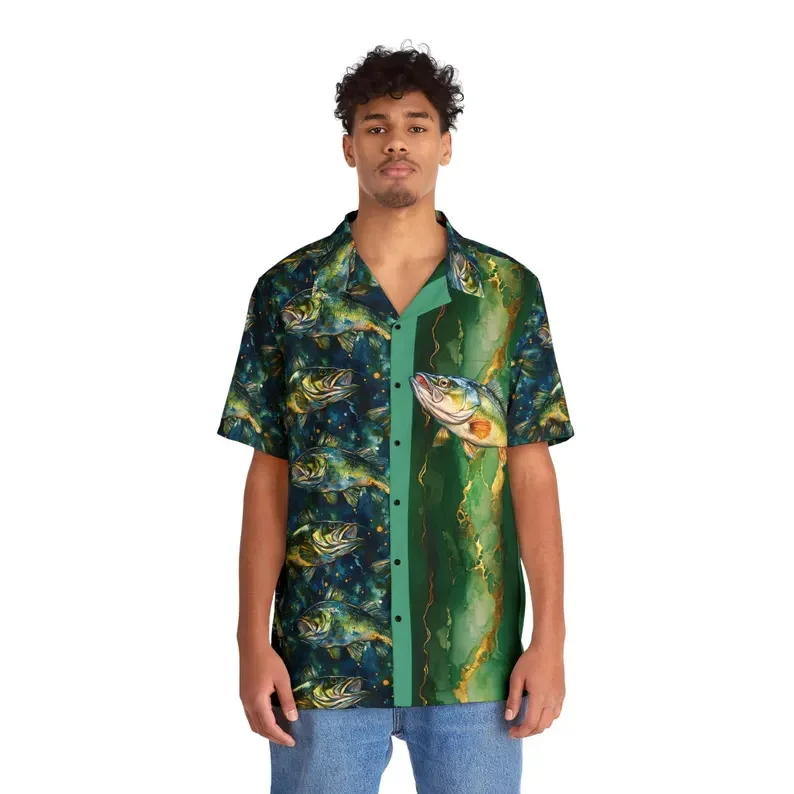 Men's Tropical Fish Print Hawaiian Shirt Short Sleeve Underwater World Graphic Casual Beach Shirt for Summer Vacation
Men's Tropical Fish Print Hawaiian Shirt Short Sleeve Underwater World Graphic Casual Beach Shirt for Summer Vacation