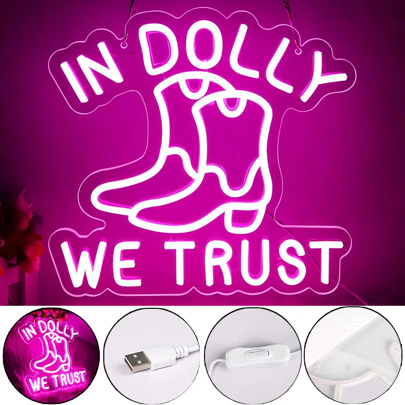 In Dolly We Trust Neon Signs for Wall Decor Pink Country Retro Style Cowgirl Boots Art Decor Western Wall Art Rustic Neon Sign
In Dolly We Trust Neon Signs for Wall Decor Pink Country Retro Style Cowgirl Boots Art Decor Western Wall Art Rustic Neon Sign