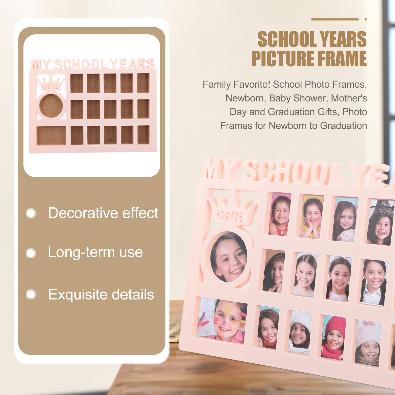 Stylish Photo Frame Creative Simple Appearance Home Display Decor Gift for Families
Stylish Photo Frame Creative Simple Appearance Home Display Decor Gift for Families