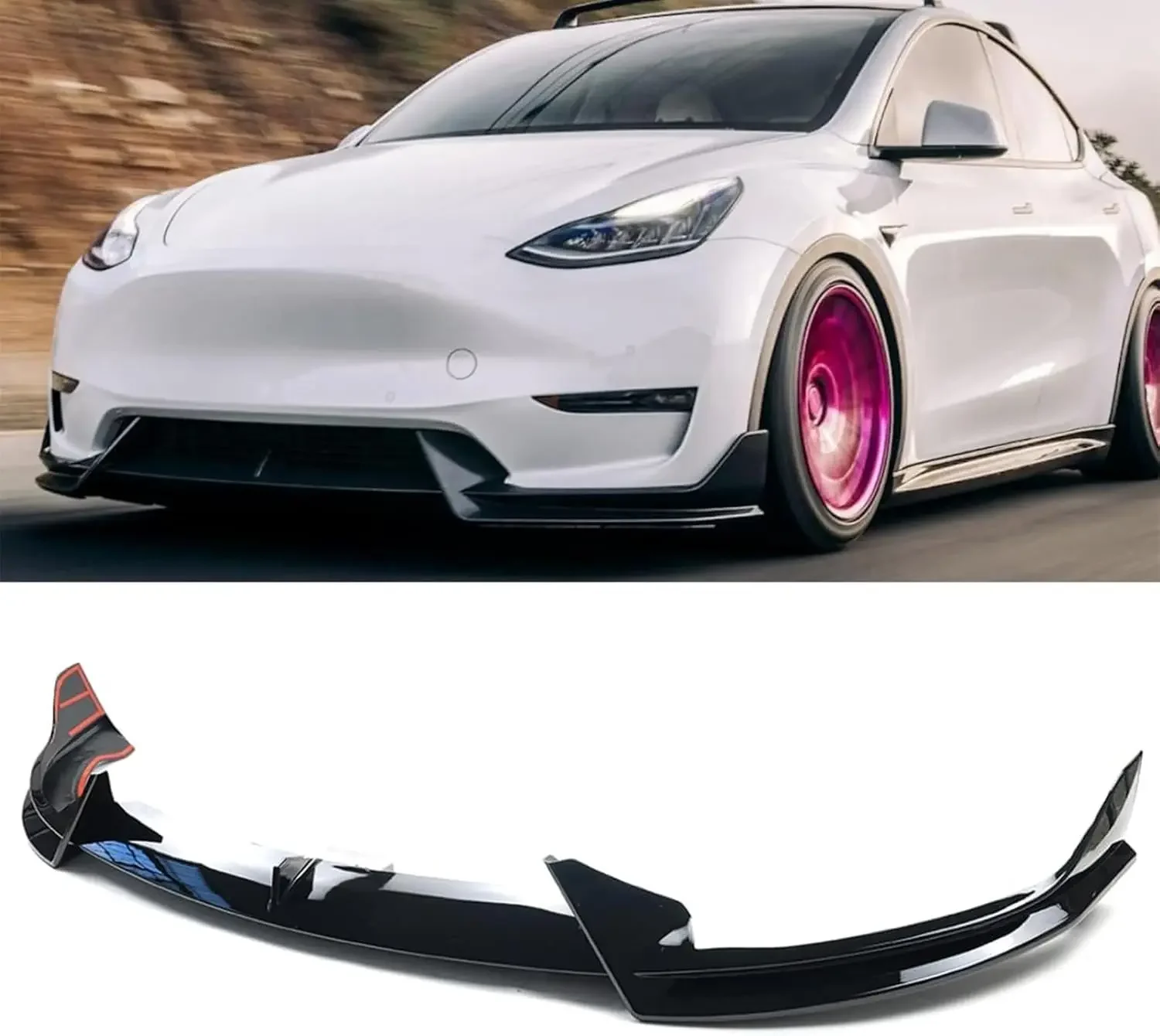 Front Lip 3Pcs Compatible with for Tesla Model Y 2020 2021 2022 2023 2024 V Style Front Bumper Lip Splitter Spoiler (Glossy Blac
Front Lip 3Pcs Compatible with for Tesla Model Y 2020 2021 2022 2023 2024 V Style Front Bumper Lip Splitter Spoiler (Glossy Blac