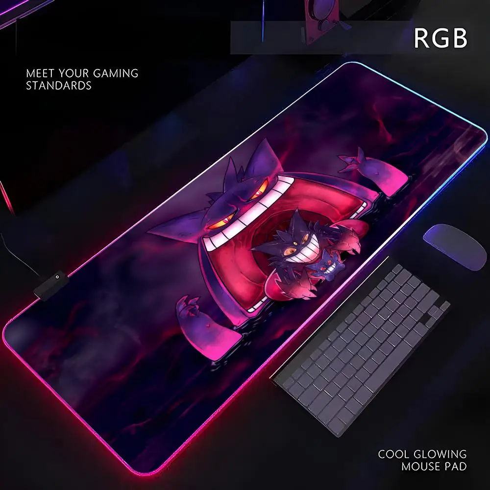P-Pokemon-Gengar Mouse Pad RGB Gamer LED Light Mouse Mat Peripherals Mousepad Computer Desk Mat XL Mice Keyboard Carpet
P-Pokemon-Gengar Mouse Pad RGB Gamer LED Light Mouse Mat Peripherals Mousepad Computer Desk Mat XL Mice Keyboard Carpet