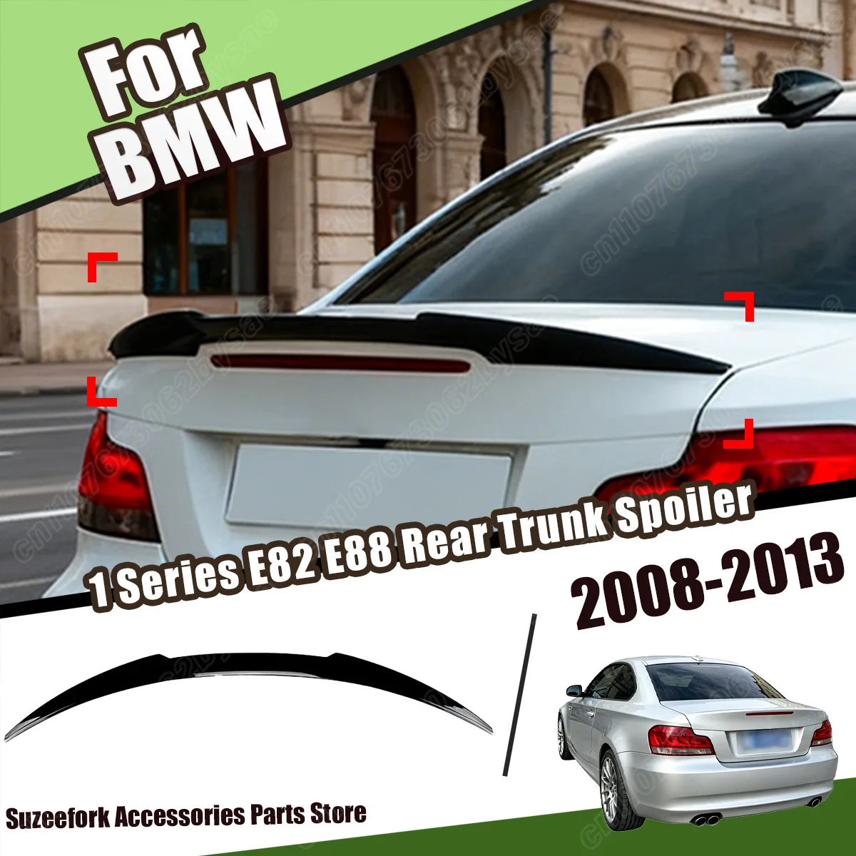 For BMW 1 Series E82 E88 2008 2009 2010 2011 2012 2013 Auto Rear Trunk Spoiler Wing Car Rear Splitter Body Modification Kit
For BMW 1 Series E82 E88 2008 2009 2010 2011 2012 2013 Auto Rear Trunk Spoiler Wing Car Rear Splitter Body Modification Kit