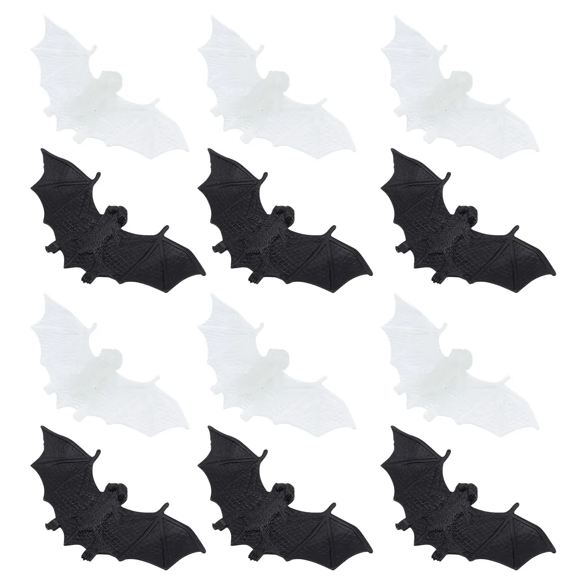 60Pcs Glow in Dark Halloween Bat Decorations Eye Catching Lightweight Plastic Bats for Costume Parties Carnivals Spooky Home
60Pcs Glow in Dark Halloween Bat Decorations Eye Catching Lightweight Plastic Bats for Costume Parties Carnivals Spooky Home