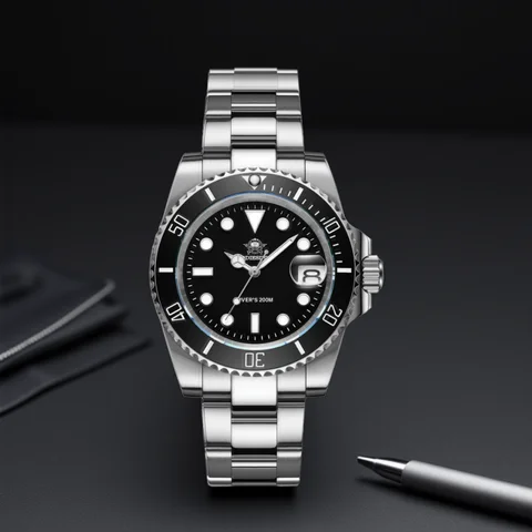 Addiesdive roestvrijstalen horloge Heren Europees en Amerikaans zakelijk vrijetijdskwartshorloge Waterdicht buitensporthorloge