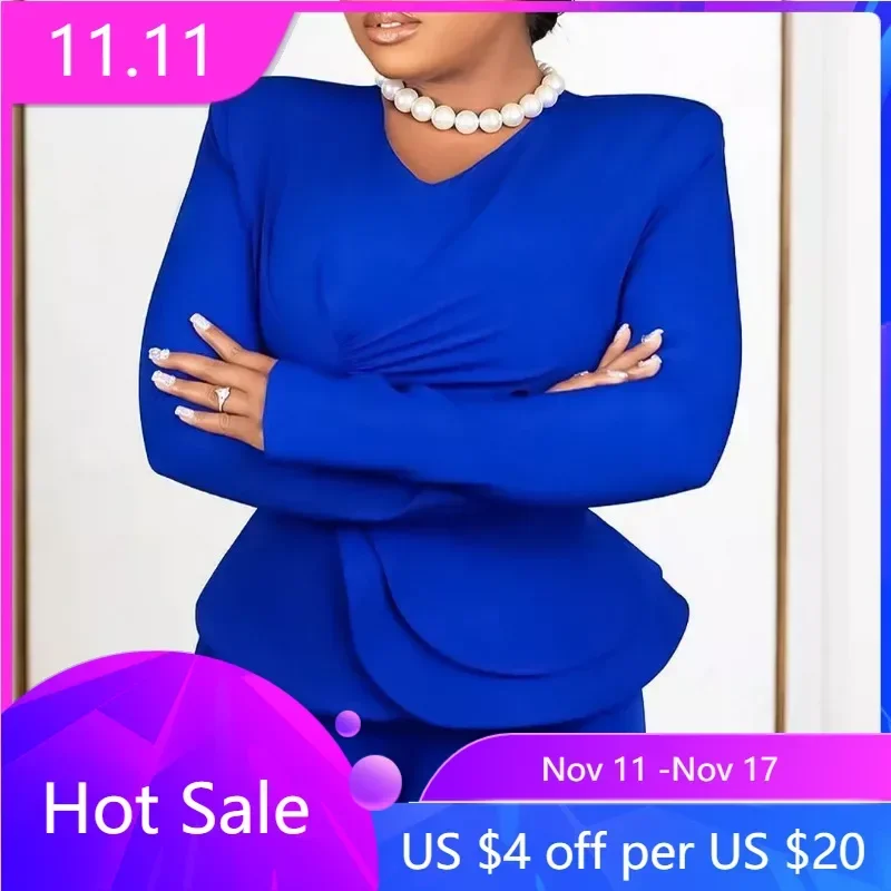 2 Piece Outfits African Clothes for Women Autumn African Long Sleeve V-neck Red Purple Black Blue Top Long Pant Matching Sets
2 Piece Outfits African Clothes for Women Autumn African Long Sleeve V-neck Red Purple Black Blue Top Long Pant Matching Sets
