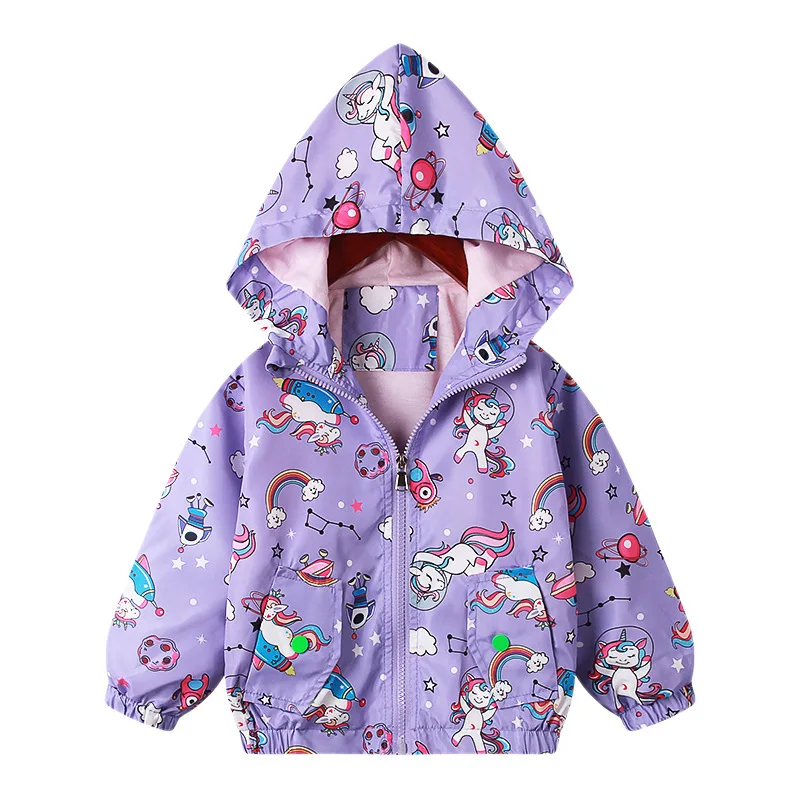 Spring Autumn Girls Cute Cartoon Unicorn Print Windbreaker Outerwear Kids Hooded Zipper Jacket Children's Casual Coat Clothing
Spring Autumn Girls Cute Cartoon Unicorn Print Windbreaker Outerwear Kids Hooded Zipper Jacket Children's Casual Coat Clothing