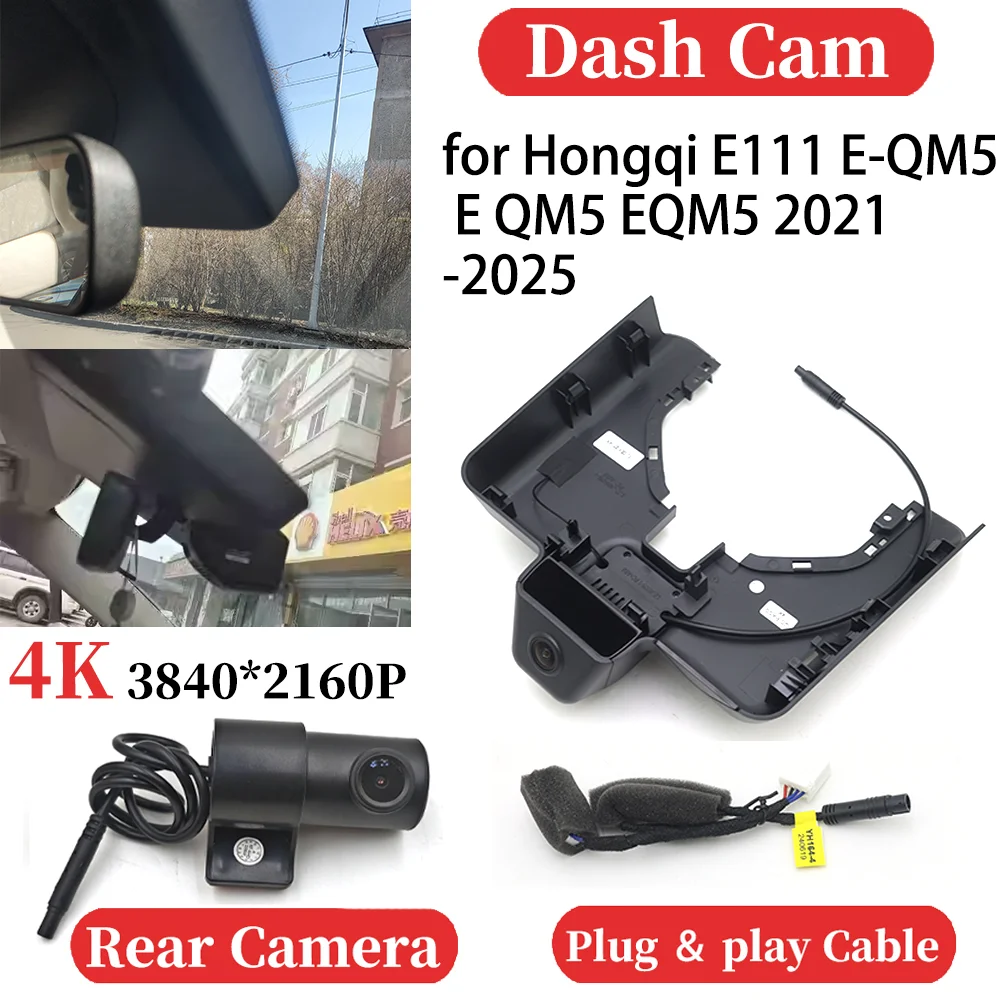 ZJCGO for Hongqi E111 E-QM5 E QM5 EQM5 2021-2025 Car 4K Video Recorder DVR Dash Cam Dashboard Camera Plug and play Night Vision
ZJCGO for Hongqi E111 E-QM5 E QM5 EQM5 2021-2025 Car 4K Video Recorder DVR Dash Cam Dashboard Camera Plug and play Night Vision