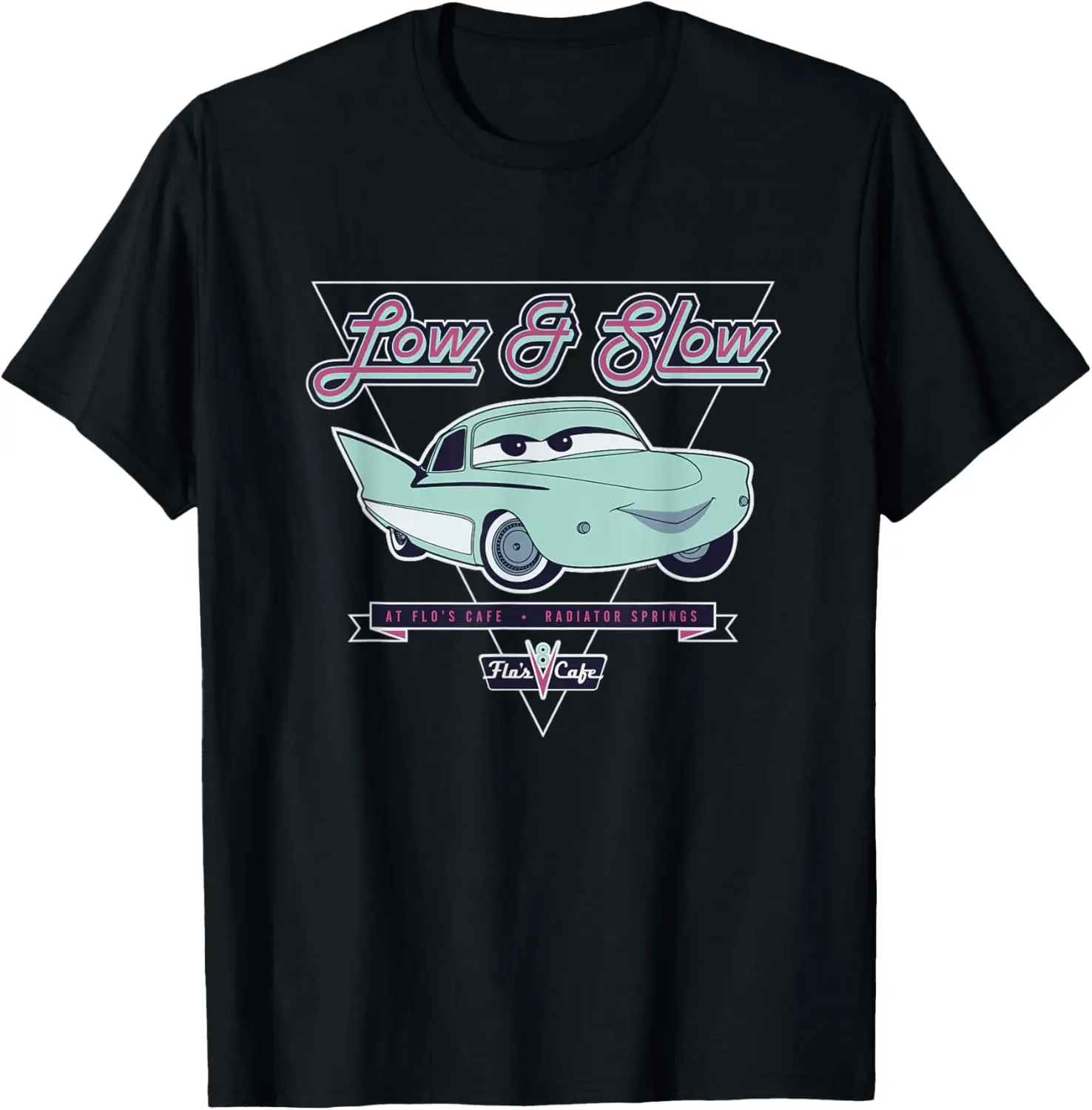 MINISO X Disney and Pixar’s Cars Flo Low & Slow at Flo’s V8 Café T-Shirt
MINISO X Disney and Pixar’s Cars Flo Low & Slow at Flo’s V8 Café T-Shirt