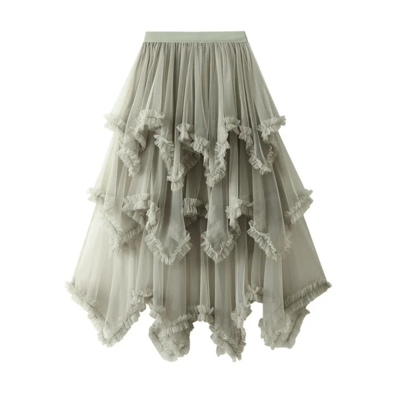 2025 New Fashion Women's Asymmetrical Tulle Ball Gown Skirt Casual Elegant High Waist Fairy Mesh A-line Skirts for Spring Summer
2025 New Fashion Women's Asymmetrical Tulle Ball Gown Skirt Casual Elegant High Waist Fairy Mesh A-line Skirts for Spring Summer