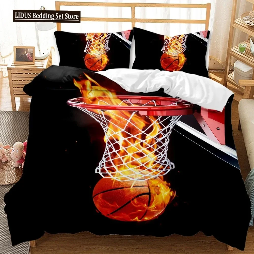 Basketball Duvet Cover Set 3D Print Cool Bright Fire Basketball Sport Comforter Cover For Kids Boy Girl Polyester Bedding Set
Basketball Duvet Cover Set 3D Print Cool Bright Fire Basketball Sport Comforter Cover For Kids Boy Girl Polyester Bedding Set