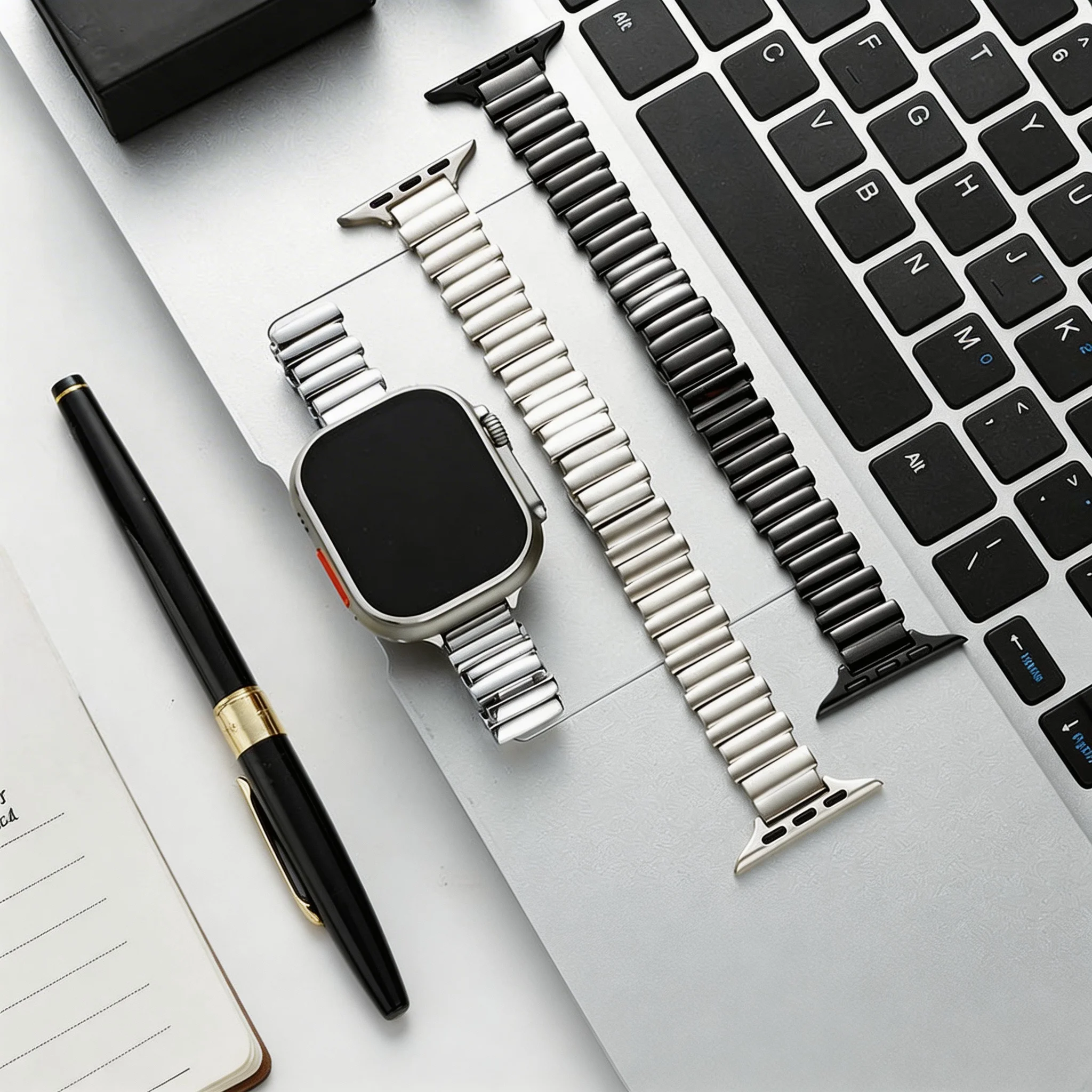 Stylish stainless steel watch band for Apple Watch 38/40/41/42/44/45/49mm iWatch Series 9 8 7 6 5 4 3 2 1 SE Ultra
Stylish stainless steel watch band for Apple Watch 38/40/41/42/44/45/49mm iWatch Series 9 8 7 6 5 4 3 2 1 SE Ultra
