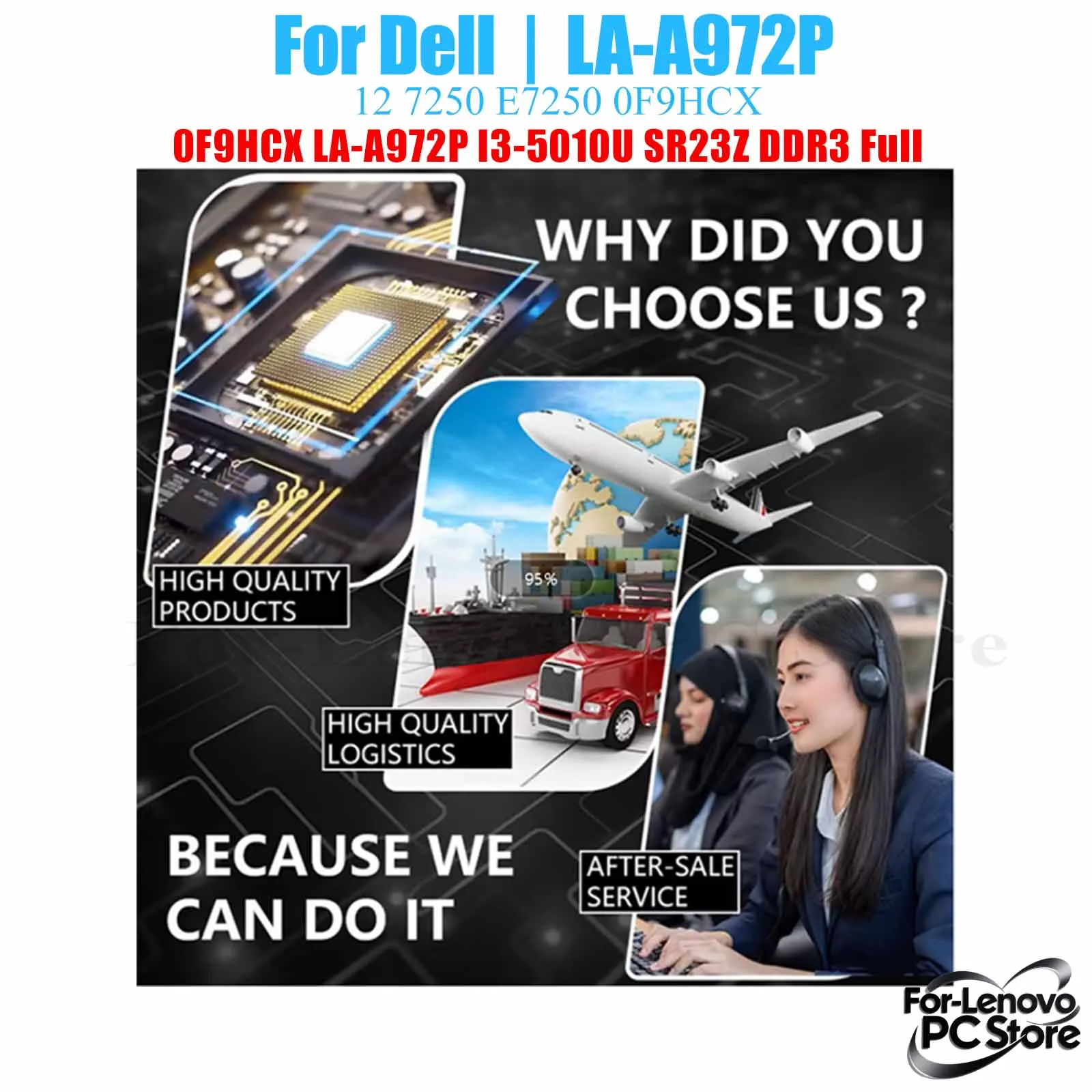 LA-A972P For DELL Latitude E7250 LA-A972P Notebook Motherboard i3 i5 i7 CPU tested Laptop Mainboard
LA-A972P For DELL Latitude E7250 LA-A972P Notebook Motherboard i3 i5 i7 CPU tested Laptop Mainboard